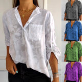 Stefania | Timeless Shirt with Print, Collar, and Buttons