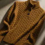 Arden Button-Up Cashmere Sweater