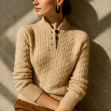 Arden Button-Up Cashmere Sweater