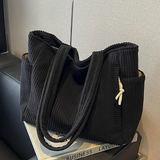 Tilda | Ribbed Tote Bag with Cord Detail