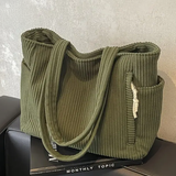 Tilda | Ribbed Tote Bag with Cord Detail