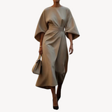 Macy | Women's Cotton Belted Midi Dress