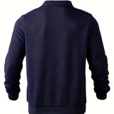 Oscar | Vintage Zip-Up Pullover with Geometric Design