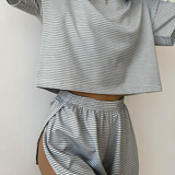 Amy | 2-piece split loungewear shorts