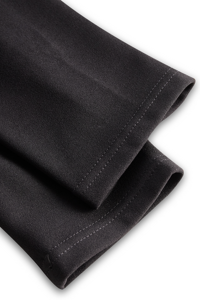 Refined Black Belted Sheath Dress with Mandarin Collar