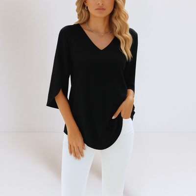 Sophie - V-Neck and Slit Sleeves