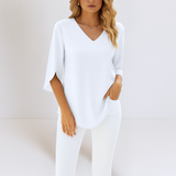Sophie - V-Neck and Slit Sleeves