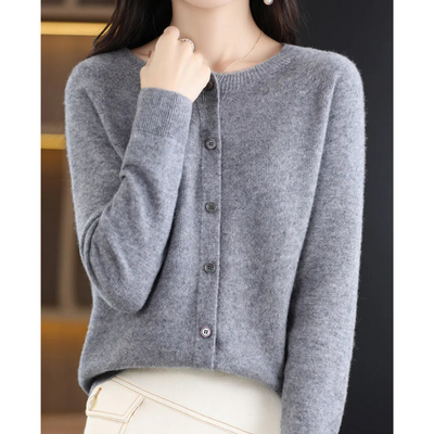 Grace | Pure Merino Wool Women's O-Neck Knitted Sweater