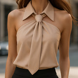 Mady | Blouse with Neck Tie Detail