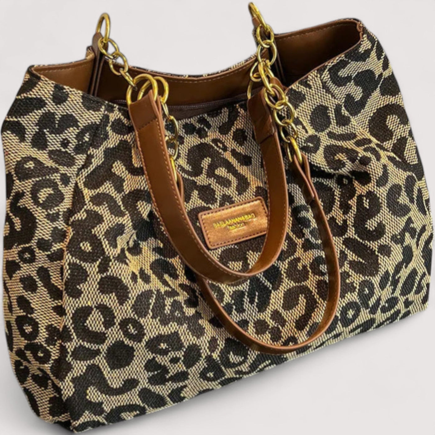Edith | Leopard Canvas Shopping Bag