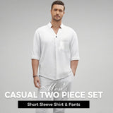 Jim | Cotton Linen Top & Pants Two-Piece Set