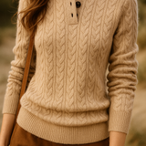 Arden Button-Up Cashmere Sweater