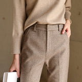 Colette Wool Herringbone Pants