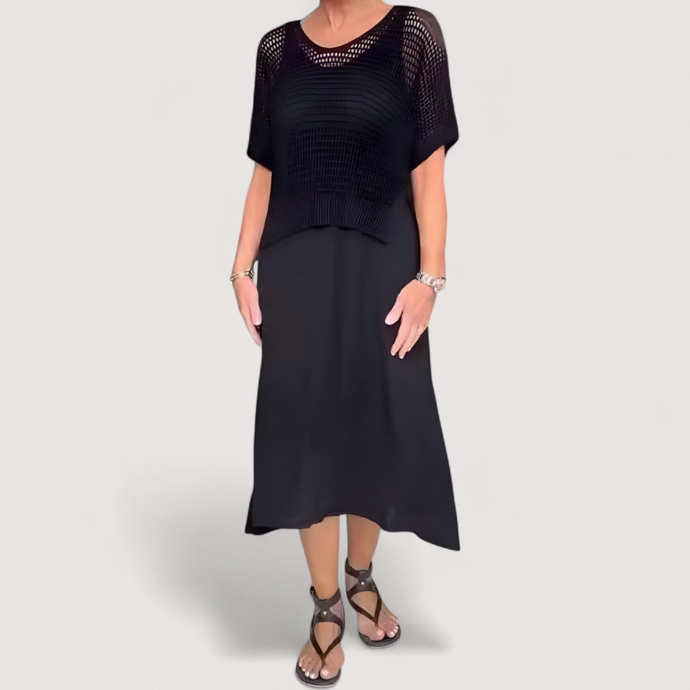 Eleanor | Dress with Knitted Top