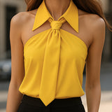 Mady | Blouse with Neck Tie Detail