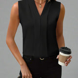 Rome | Sleeveless V-Neck Blouse