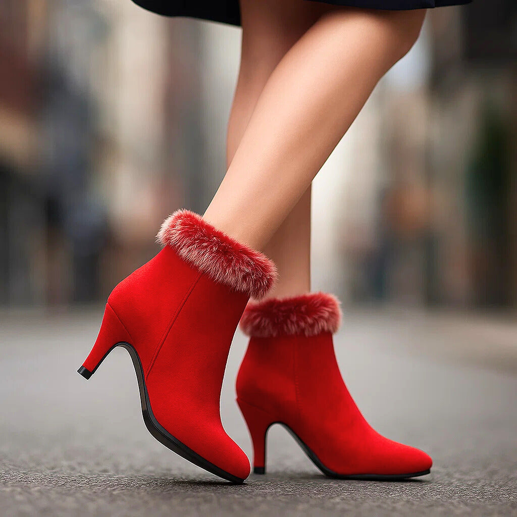 SHEENA SUEDE FUR BOOTS