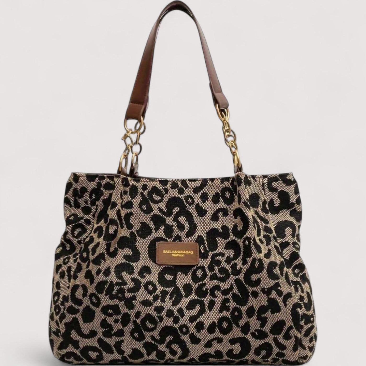 Edith | Leopard Canvas Shopping Bag