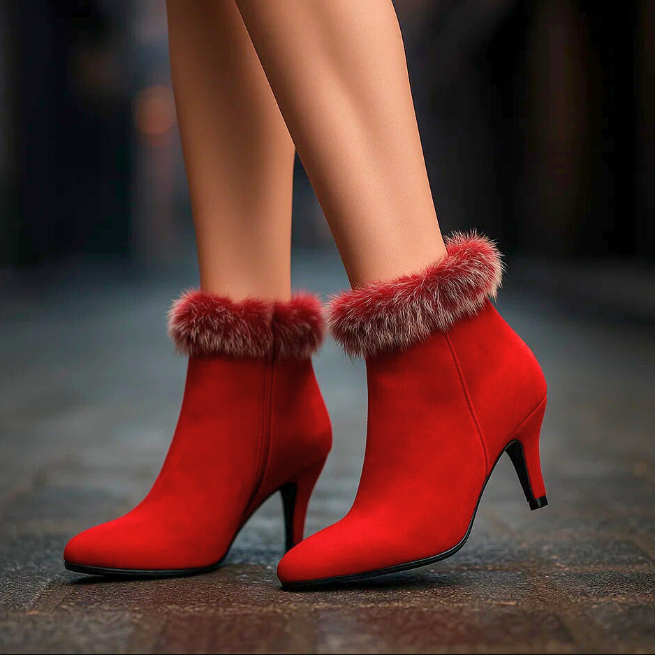 SHEENA SUEDE FUR BOOTS