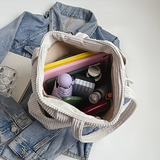 Tilda | Ribbed Tote Bag with Cord Detail