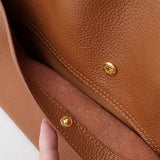 Solid leather shoulder bag