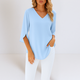 Sophie - V-Neck and Slit Sleeves