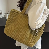 Tilda | Ribbed Tote Bag with Cord Detail