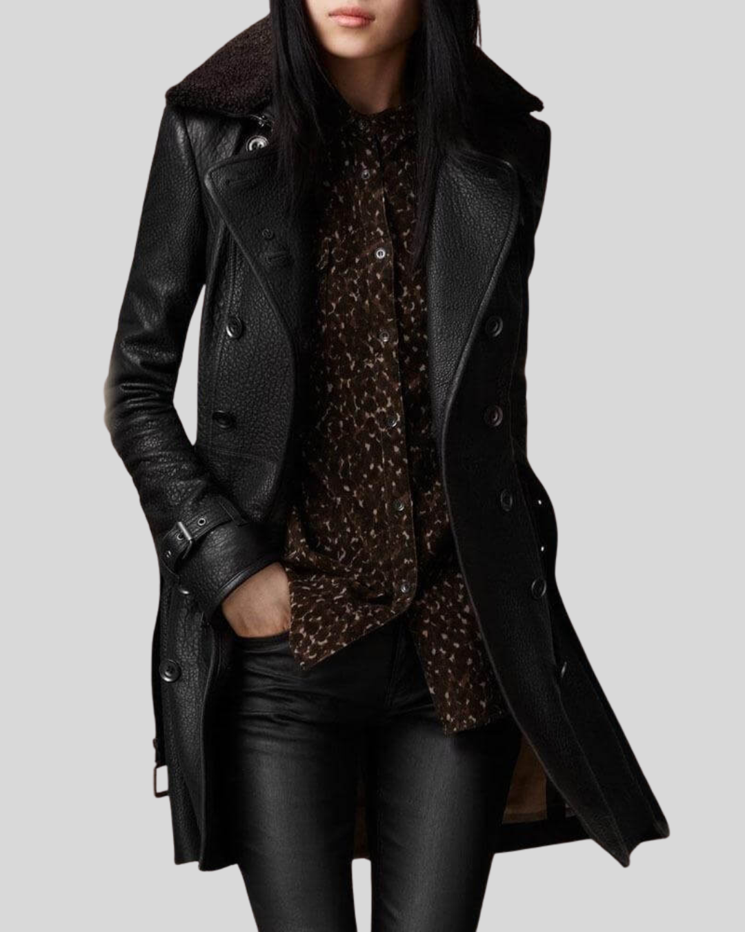 Grace | Elegant Leather Coat