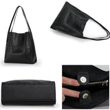 Solid leather shoulder bag