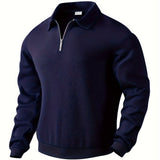 Oscar | Vintage Zip-Up Pullover with Geometric Design