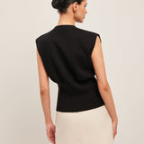 V-Neck Buttoned Detail Sweater Vest