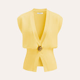 V-Neck Buttoned Detail Sweater Vest