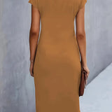 Adelina | Stylish Round Neck Dress