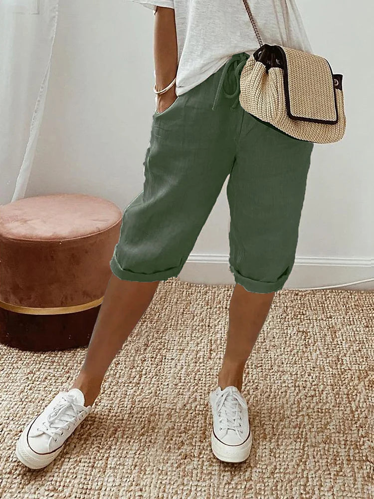 LYA | LIGHT COTTON-LINEN SHORTS