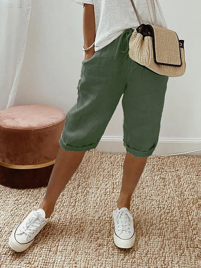 LYA | LIGHT COTTON-LINEN SHORTS