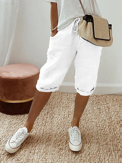 LYA | LIGHT COTTON-LINEN SHORTS