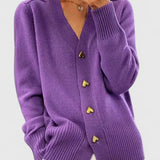 Isla – Heart Button Knit Cardigan