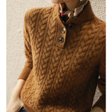 Arden Button-Up Cashmere Sweater