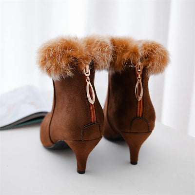 SHEENA SUEDE FUR BOOTS
