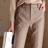Colette Wool Herringbone Pants