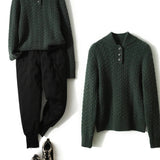 Arden Button-Up Cashmere Sweater