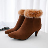 SHEENA SUEDE FUR BOOTS