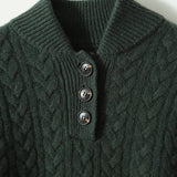 Arden Button-Up Cashmere Sweater