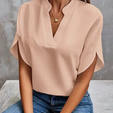 Annemie | Stylish V-Neck Flowing Blouse