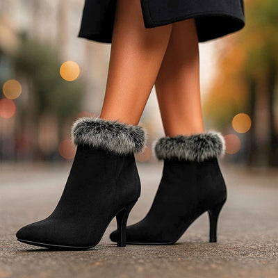 SHEENA SUEDE FUR BOOTS