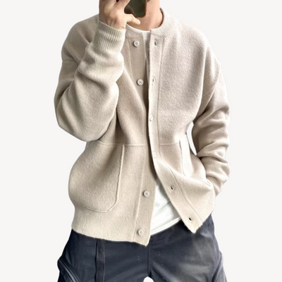 Peter | Men's Wool Button-Up Cardigan