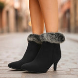 SHEENA SUEDE FUR BOOTS