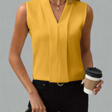 Rome | Sleeveless V-Neck Blouse