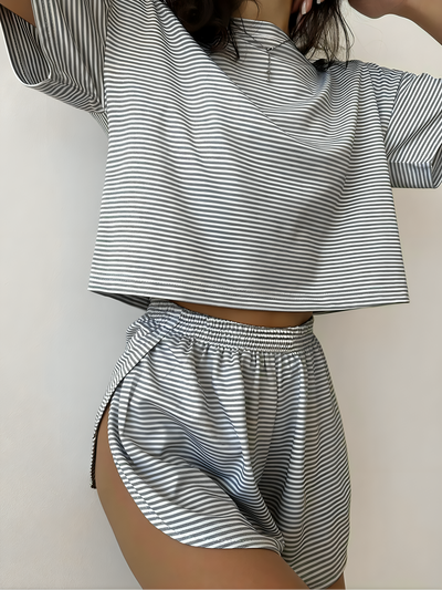 Amy | 2-piece split loungewear shorts
