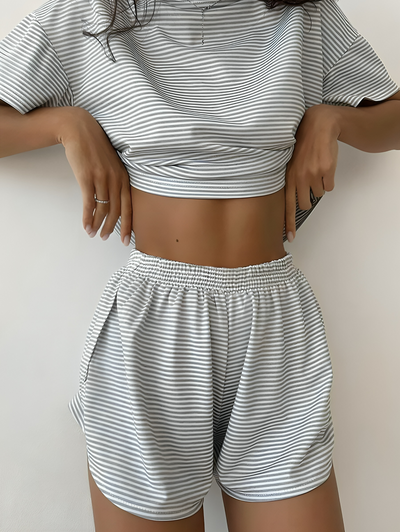 Amy | 2-piece split loungewear shorts